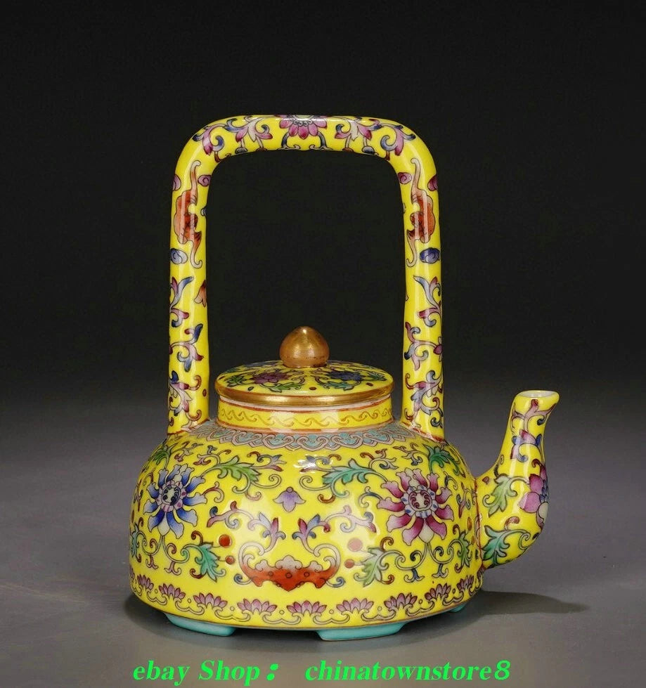 5.5'' Old Qing Yongzheng Enamel Color Porcelain Gilt Portable Teapot Teakettle | eBay