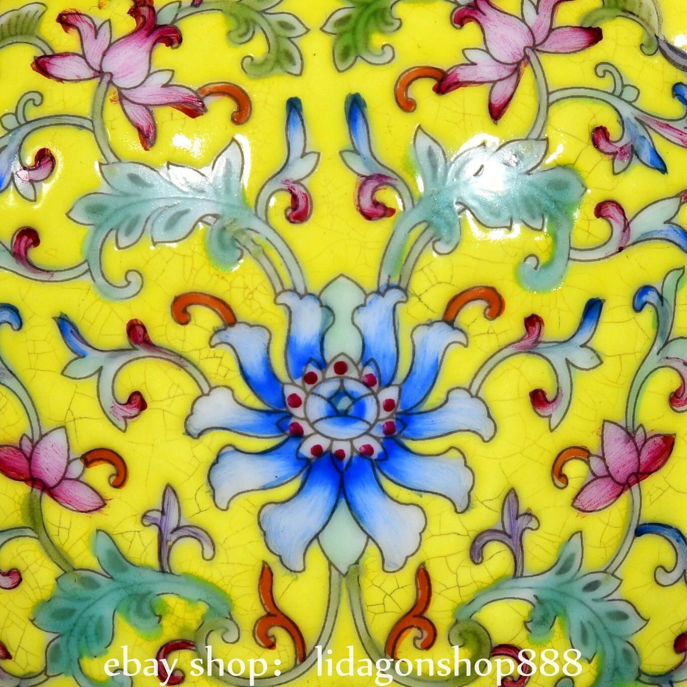 6.8" Qing Yongzheng Marked Enamel Porcelain Flower Leaf Pattern Wine Tea Pot