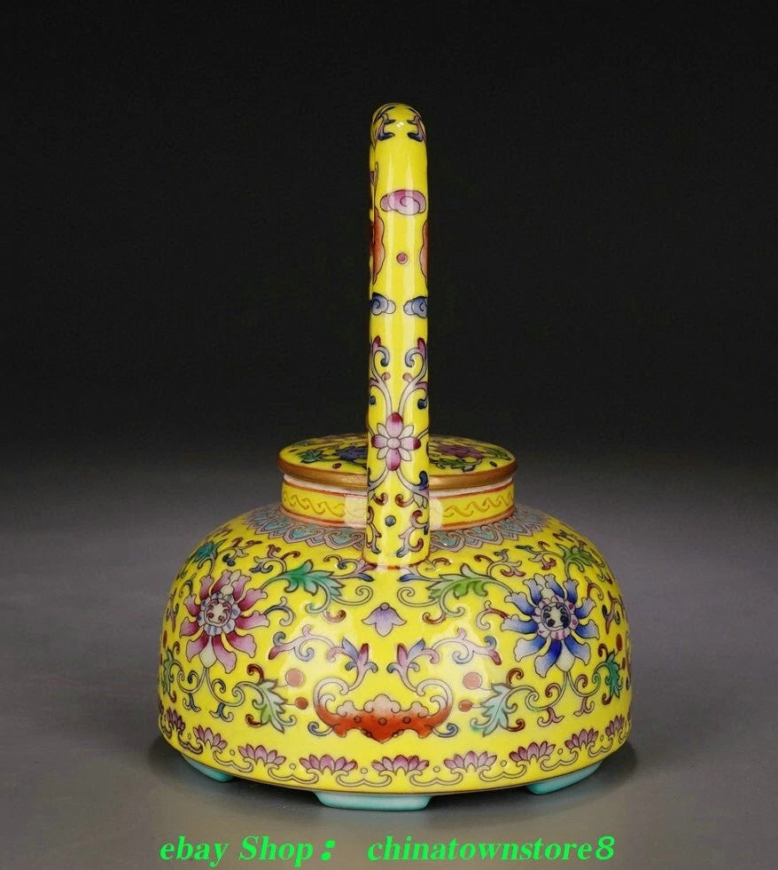 5.5'' Old Qing Yongzheng Enamel Color Porcelain Gilt Portable Teapot Teakettle | eBay