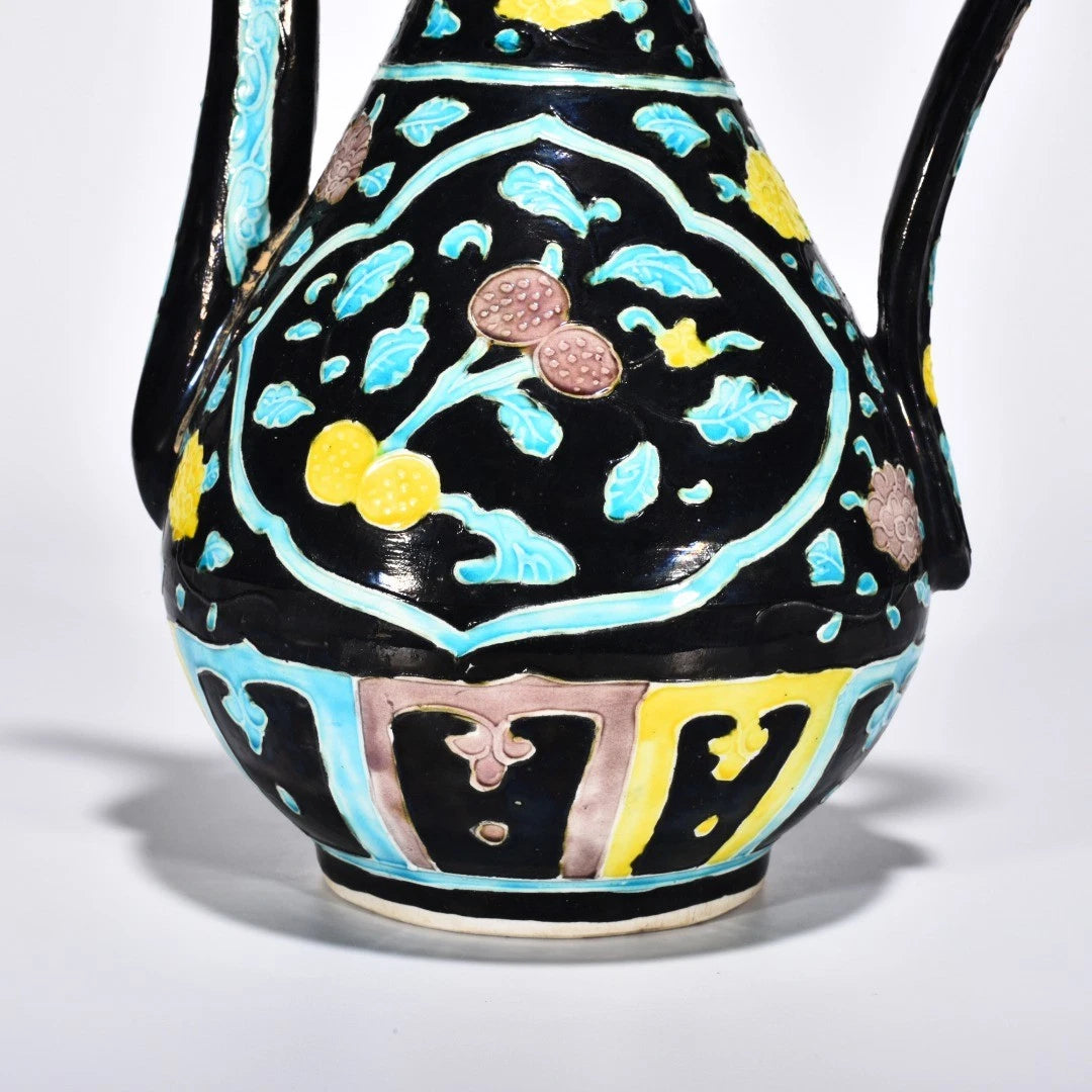 12.2" Old Retro Ming Yongle Mark Porcelain Colour Enamels Flower Fruit Wine Pot | eBay