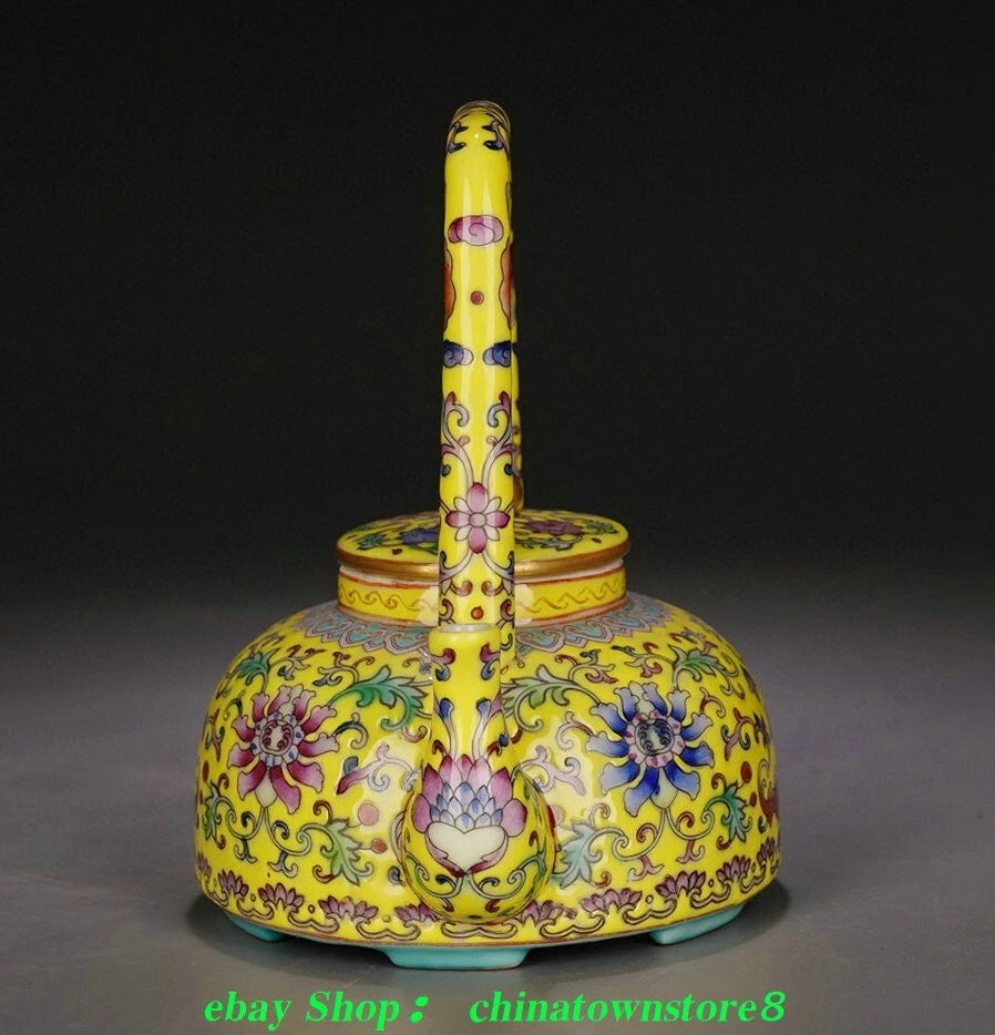 5.5'' Old Qing Yongzheng Enamel Color Porcelain Gilt Portable Teapot Teakettle | eBay