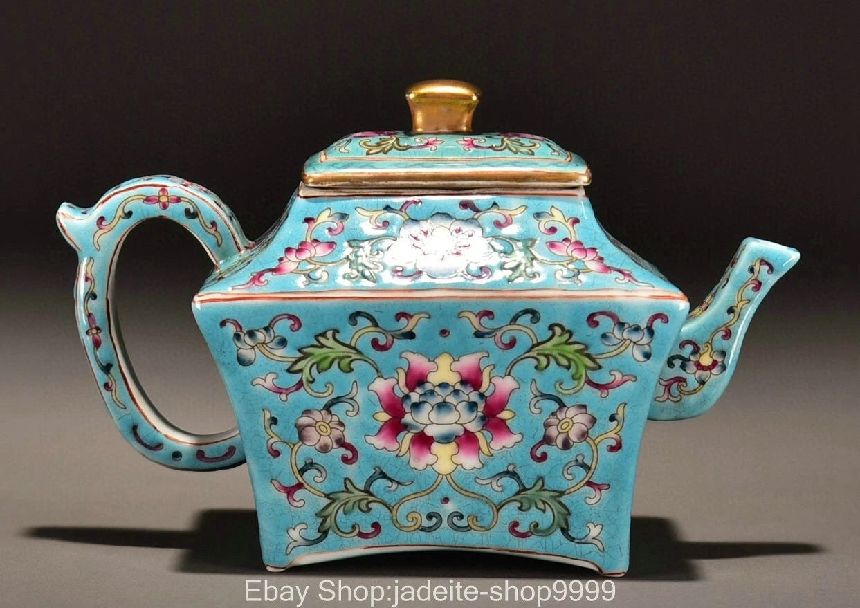 6.3'' Old Qing Yongzheng Enamel Colour Porcelain Gilt Pattern Teakettle Teapot | eBay