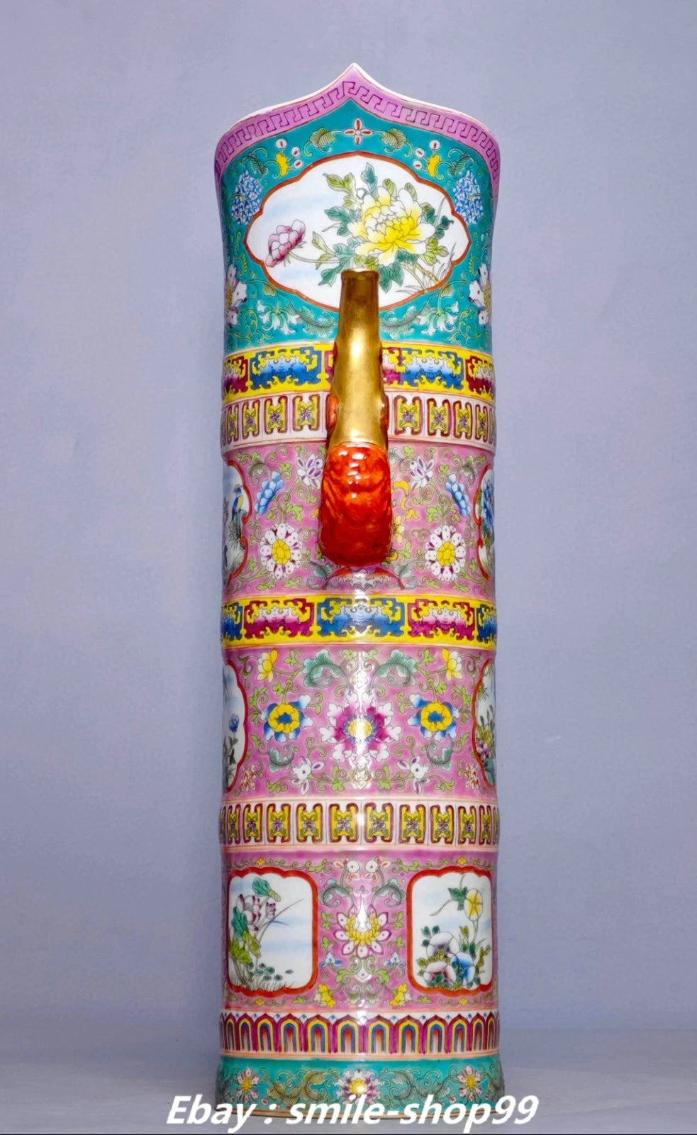 20.4" Yongzheng Enamel Colour Porcelain Gilt Flower Bird Wine Tea Pot Flagon | eBay