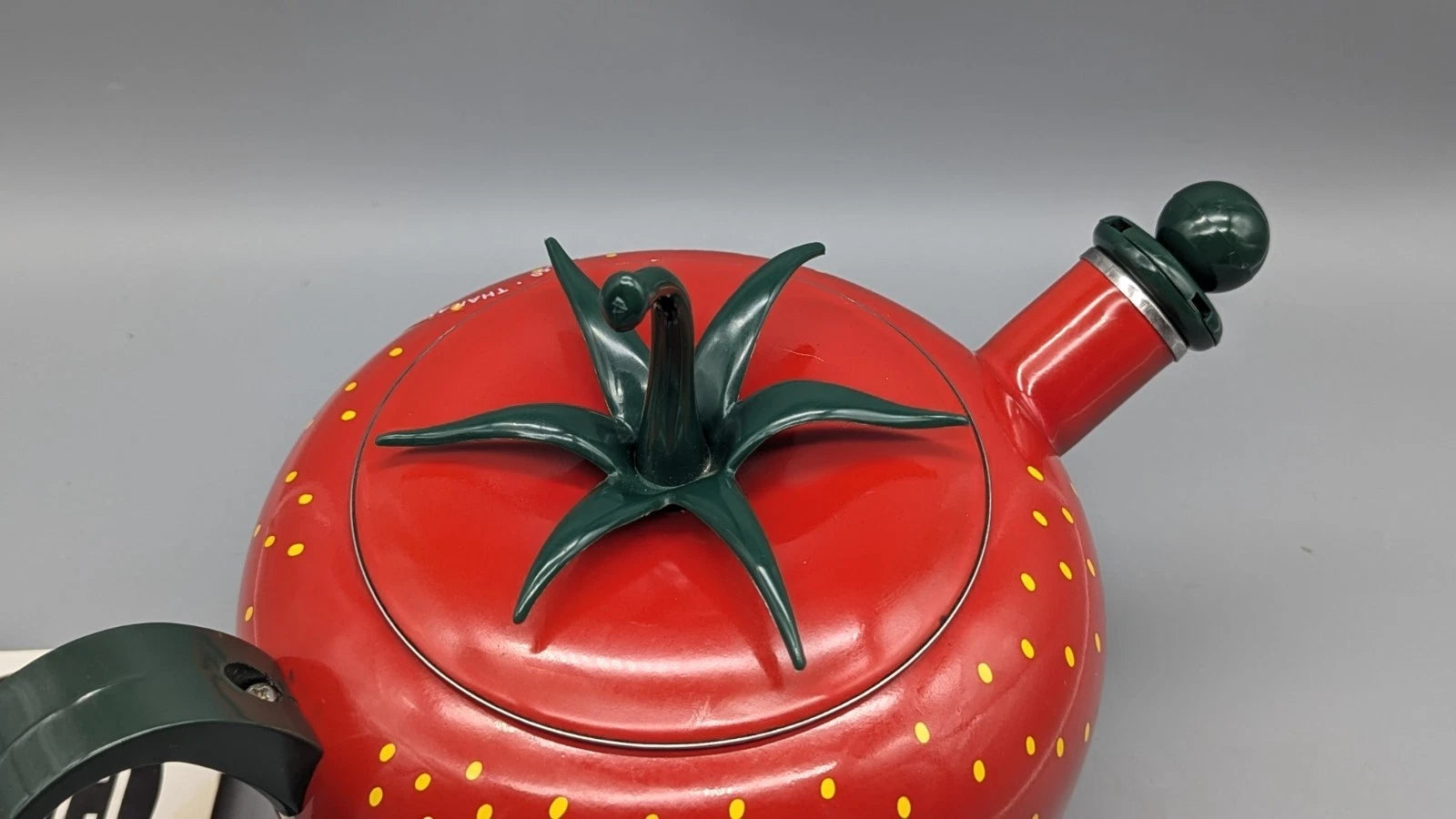 2004 Copco Strawberry Tea Kettle Enamel Pot 2.5 Qt  New With Tag