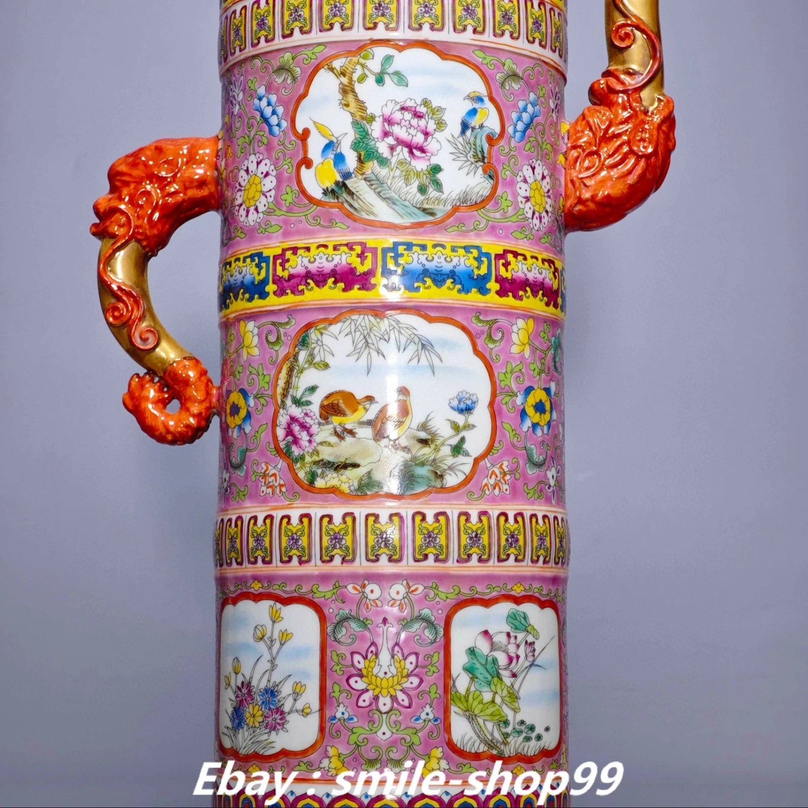 20.4" Yongzheng Enamel Colour Porcelain Gilt Flower Bird Wine Tea Pot Flagon | eBay