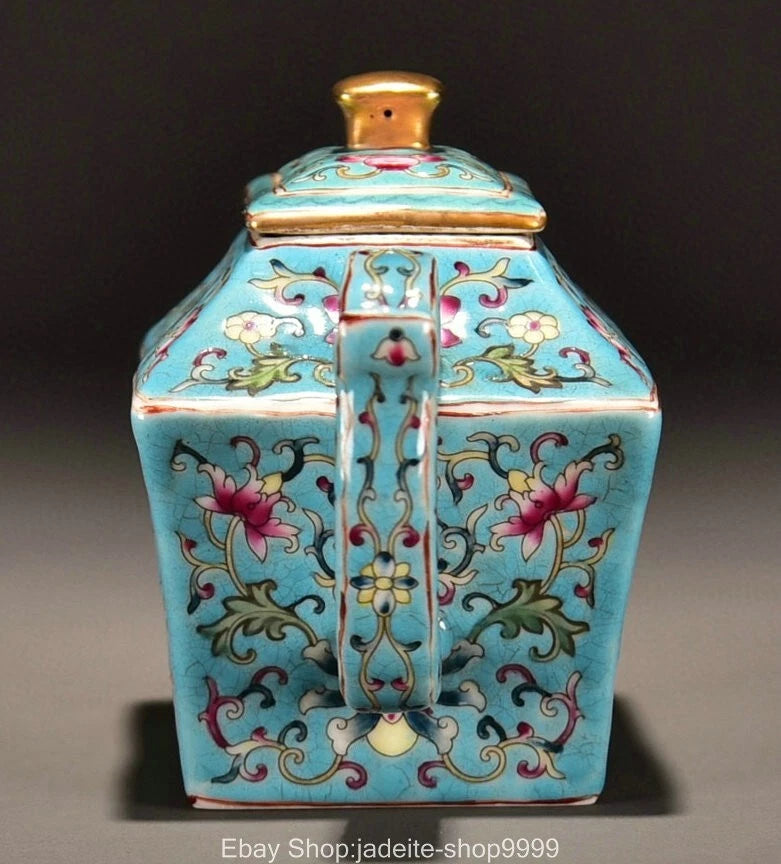 6.3'' Old Qing Yongzheng Enamel Colour Porcelain Gilt Pattern Teakettle Teapot | eBay