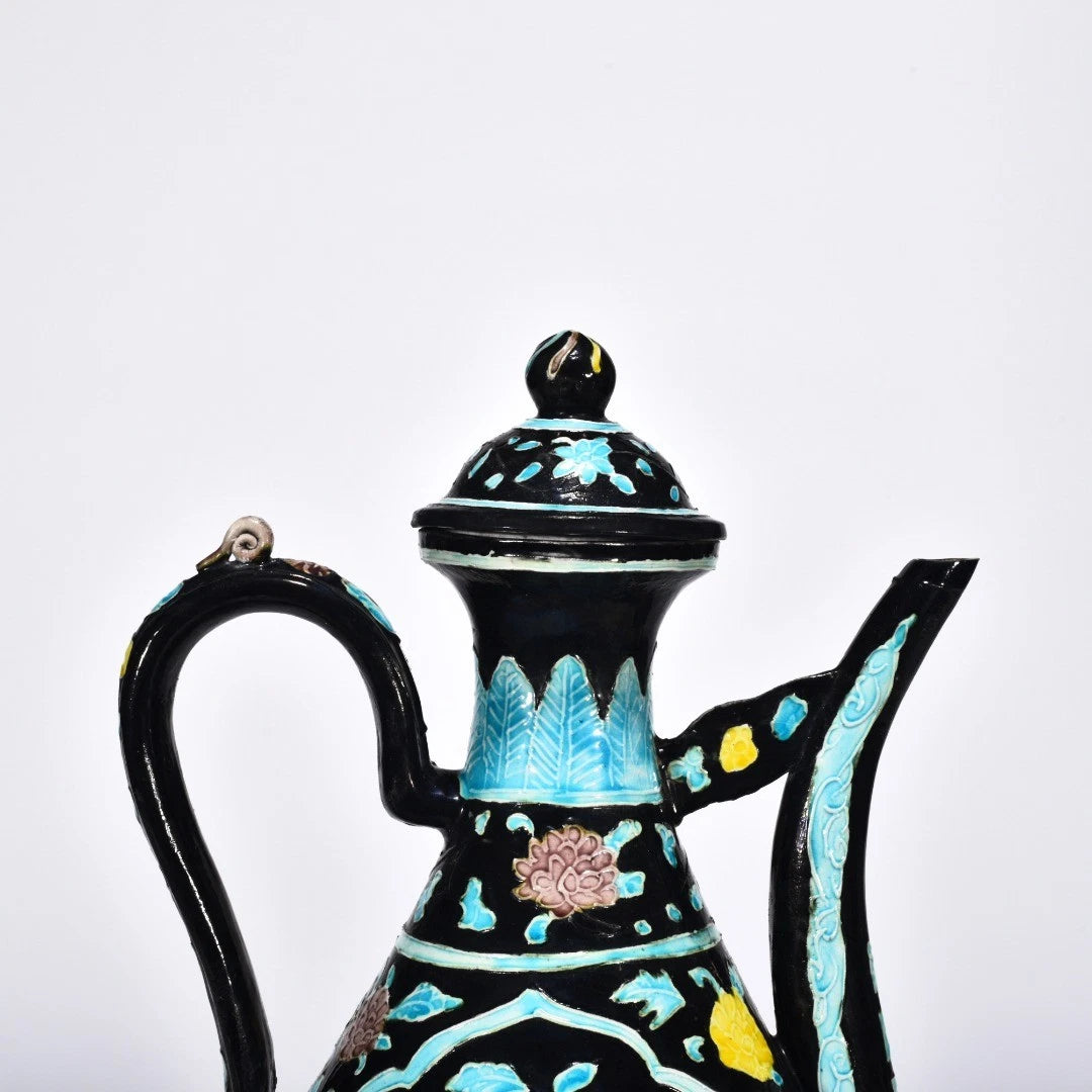 12.2" Old Retro Ming Yongle Mark Porcelain Colour Enamels Flower Fruit Wine Pot | eBay