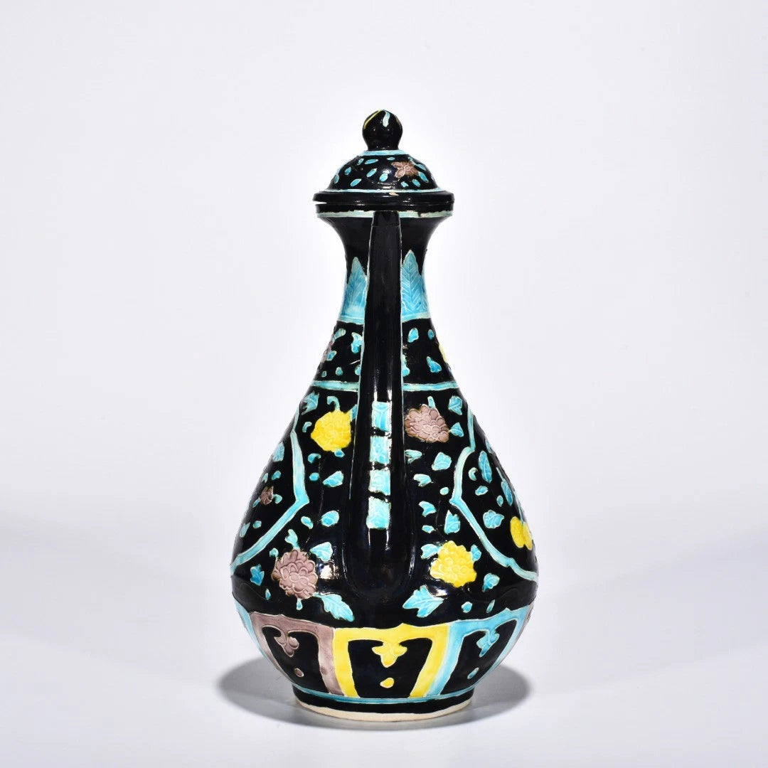 12.2" Old Retro Ming Yongle Mark Porcelain Colour Enamels Flower Fruit Wine Pot | eBay