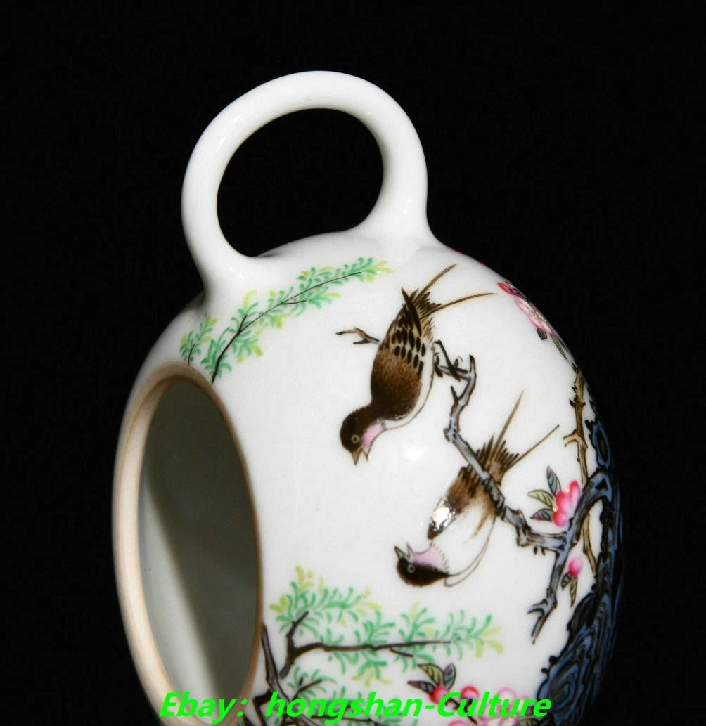 2.8" Yongzheng Dynasty Colour Enamel Porcelain Tree Flower Bird Lid Teapot Pot | eBay