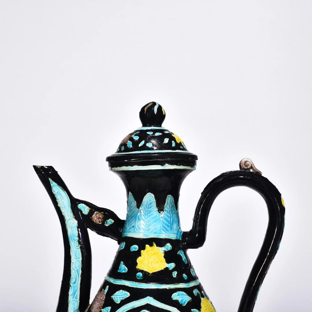 12.2" Old Retro Ming Yongle Mark Porcelain Colour Enamels Flower Fruit Wine Pot | eBay