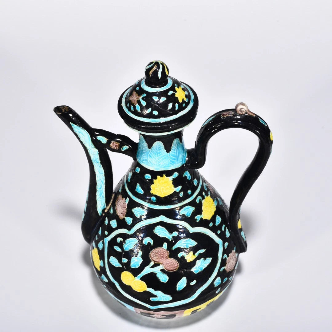 12.2" Old Retro Ming Yongle Mark Porcelain Colour Enamels Flower Fruit Wine Pot | eBay