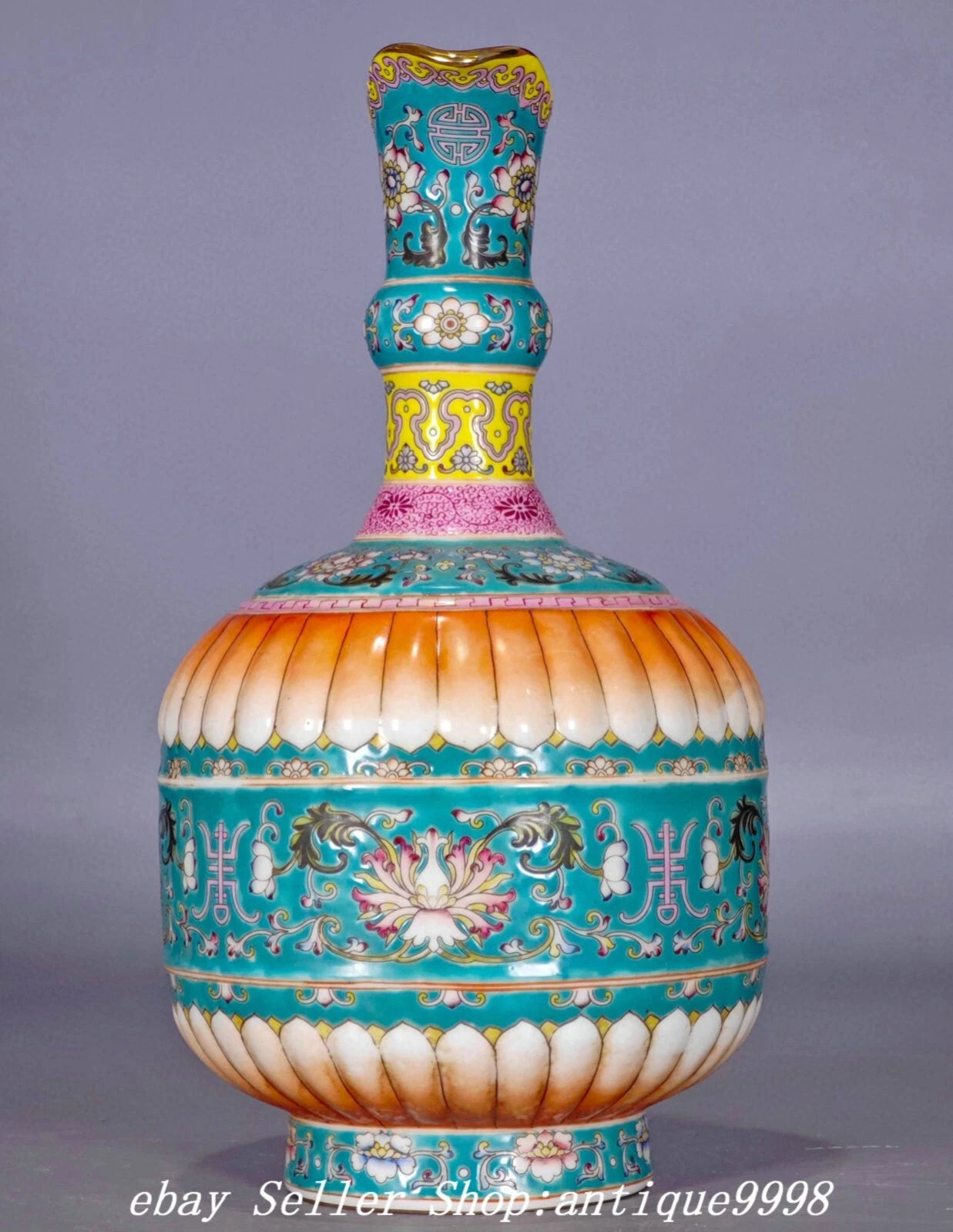 11.8''Old Qing Dynasty Enamel Color Porcelain Gold Flower Wine Tea Pot Flagon | eBay