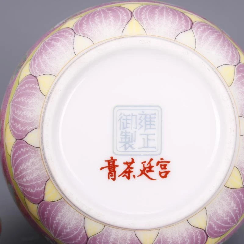 3.9" Chinese Colour Enamels Porcelain Flower Animal Bird Caddy Tea Pot | eBay