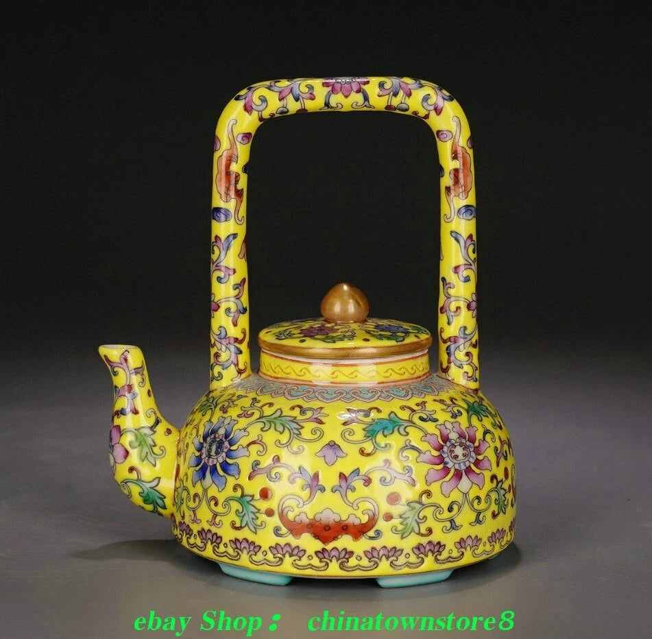 5.5'' Old Qing Yongzheng Enamel Color Porcelain Gilt Portable Teapot Teakettle | eBay