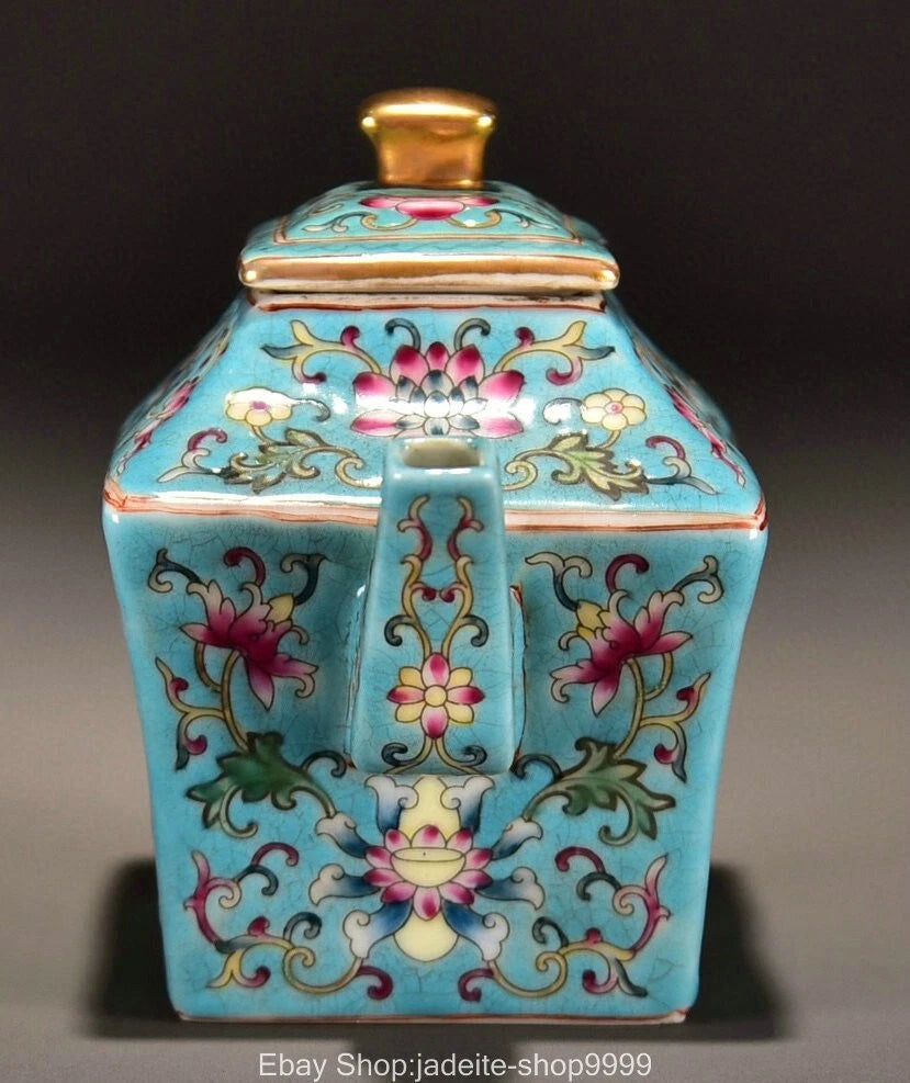 6.3'' Old Qing Yongzheng Enamel Colour Porcelain Gilt Pattern Teakettle Teapot | eBay