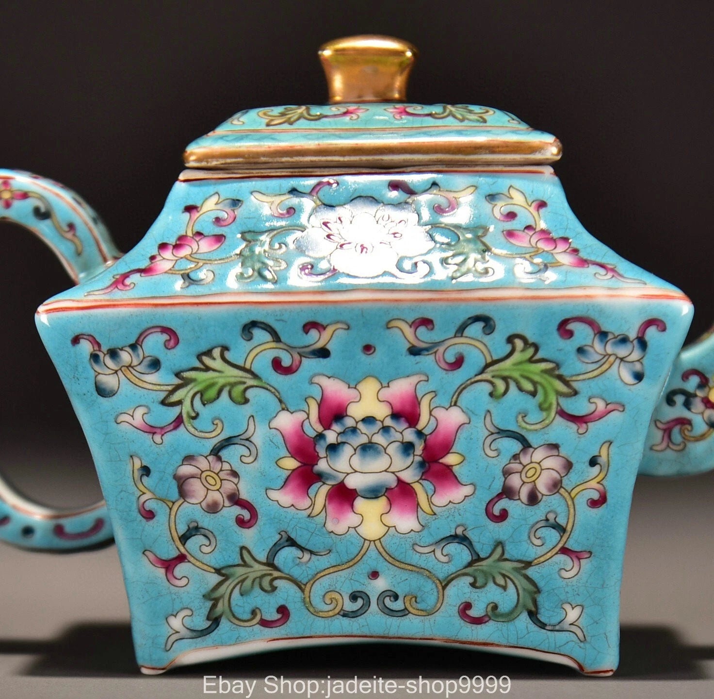 6.3'' Old Qing Yongzheng Enamel Colour Porcelain Gilt Pattern Teakettle Teapot | eBay