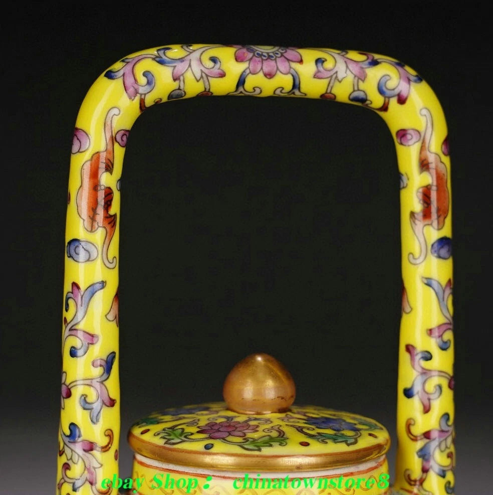 5.5'' Old Qing Yongzheng Enamel Color Porcelain Gilt Portable Teapot Teakettle | eBay