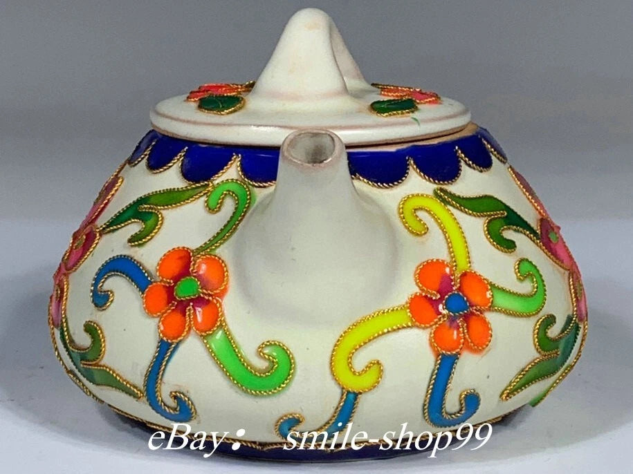 5.1"Song Dynasty Ru Kiln Enamel Colour Porcelain Gilt Flower Wine Tea Pot Flagon | eBay