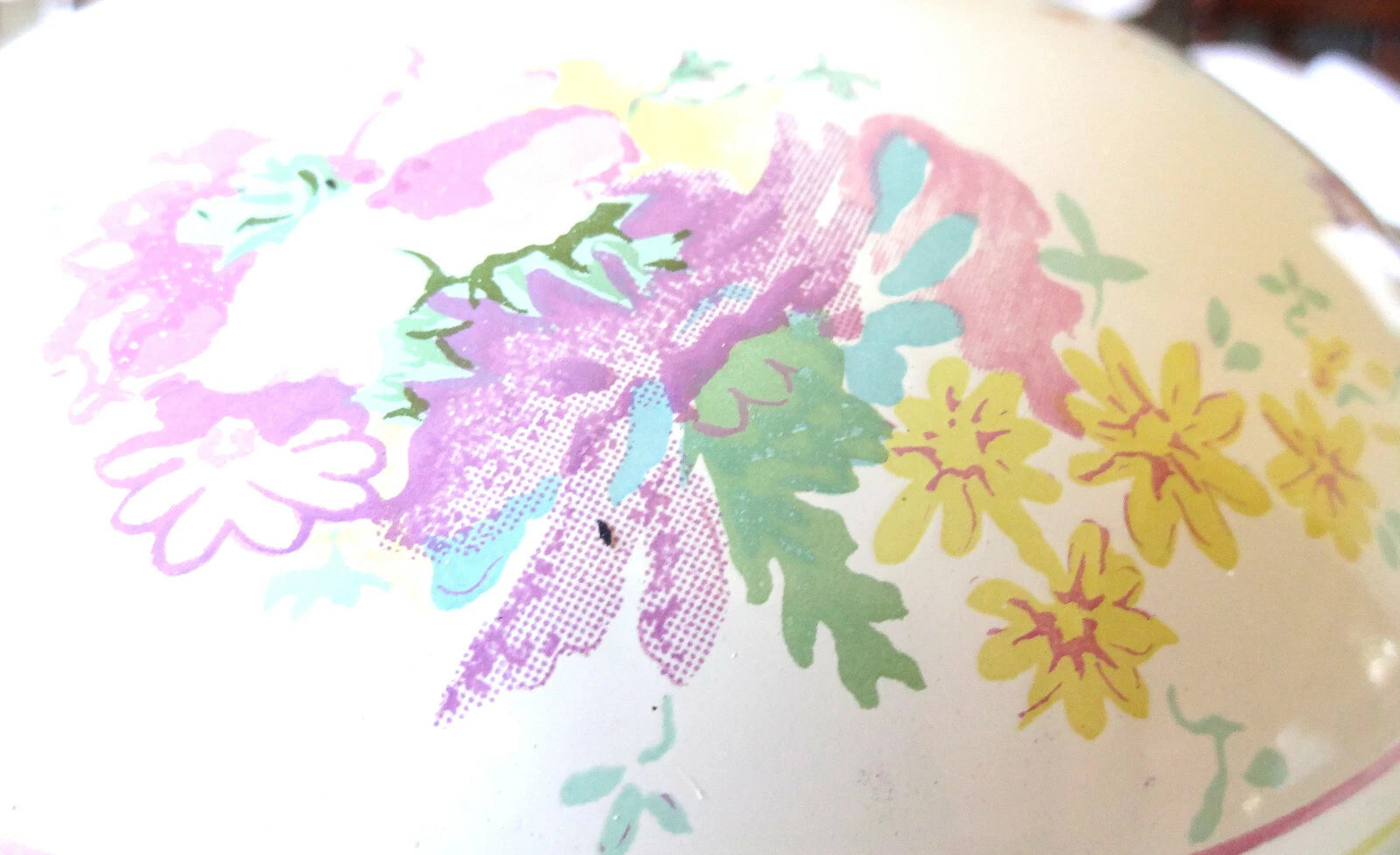 1981 Enamel M. Kamenstein Teapot -- Beautiful Floral Design