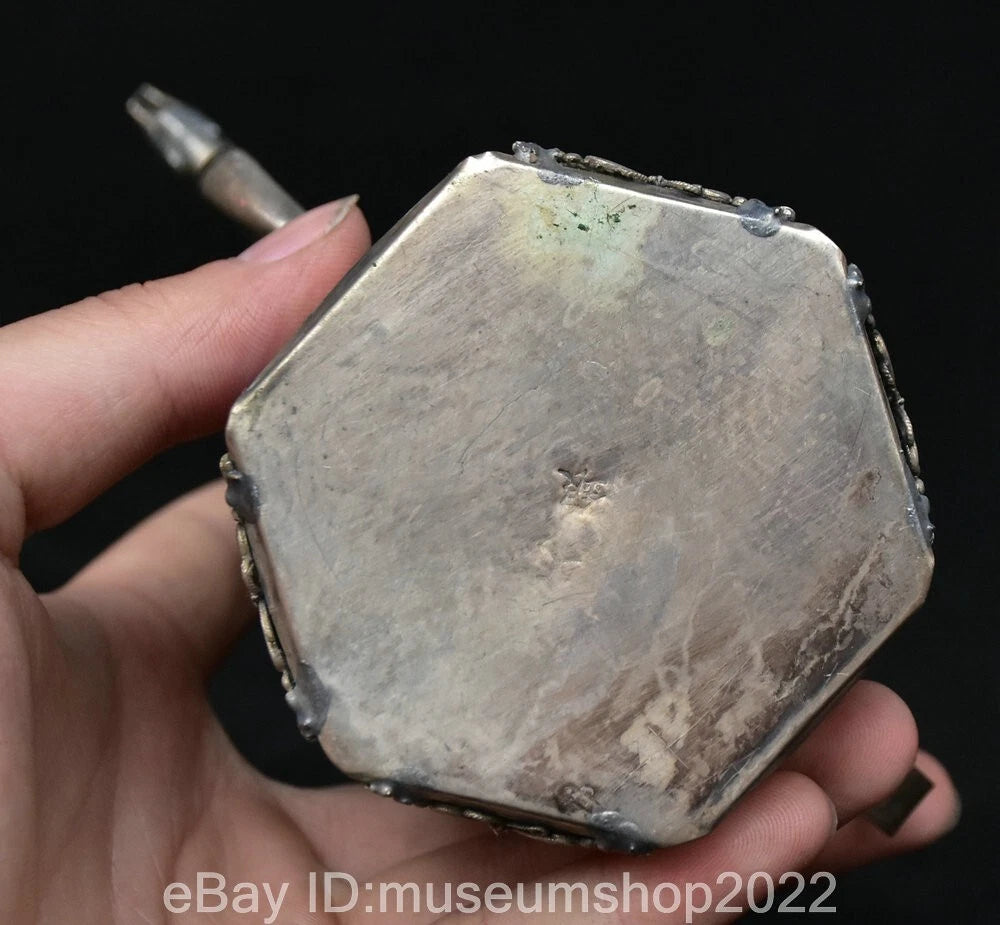 5.8 " Old Chinese Copper Enamel Porcelain Dynasty Portable Kettle Teapot Statue | eBay