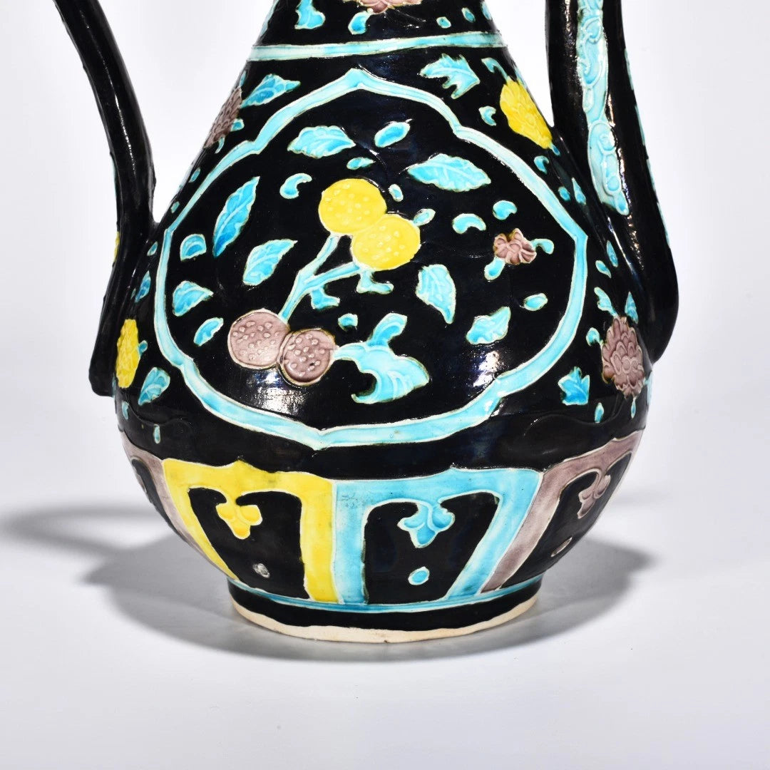 12.2" Old Retro Ming Yongle Mark Porcelain Colour Enamels Flower Fruit Wine Pot | eBay