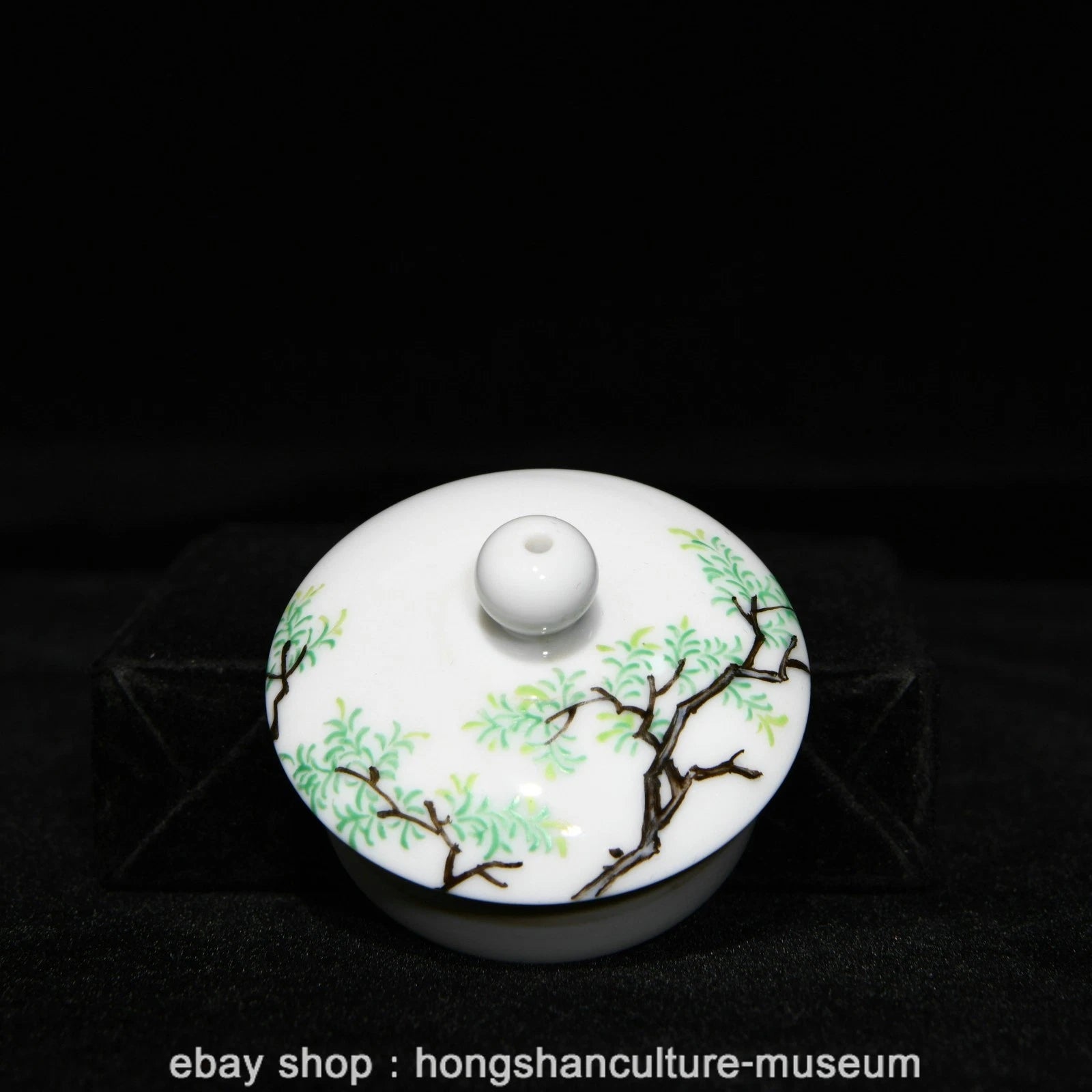 2.8" Old Chinese Yongzheng Marked Enamel Porcelain Willow Swallow Teapot