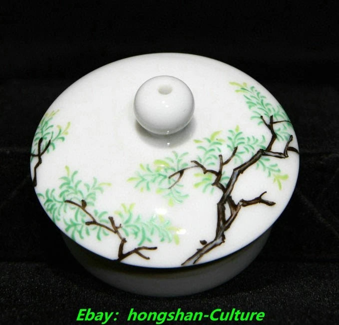 2.8" Yongzheng Dynasty Colour Enamel Porcelain Tree Flower Bird Lid Teapot Pot | eBay