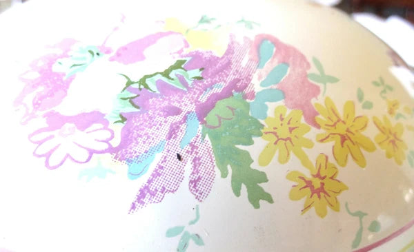 1981 Enamel M. Kamenstein Teapot -- Beautiful Floral Design