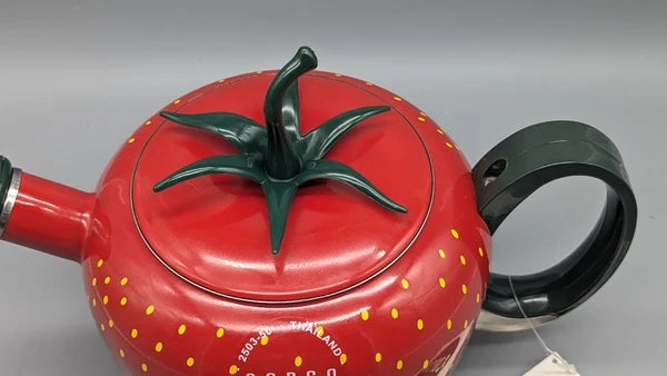 2004 Copco Strawberry Tea Kettle Enamel Pot 2.5 Qt  New With Tag