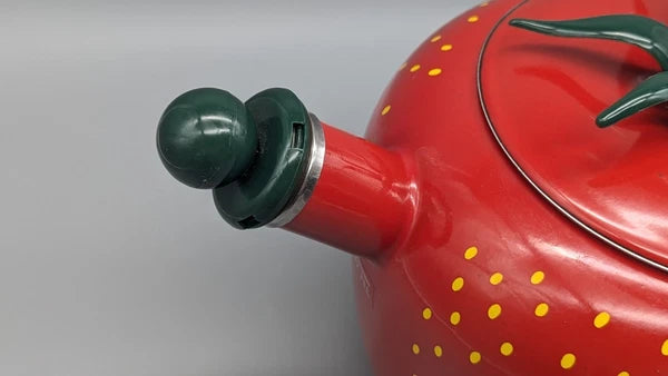 2004 Copco Strawberry Tea Kettle Enamel Pot 2.5 Qt  New With Tag