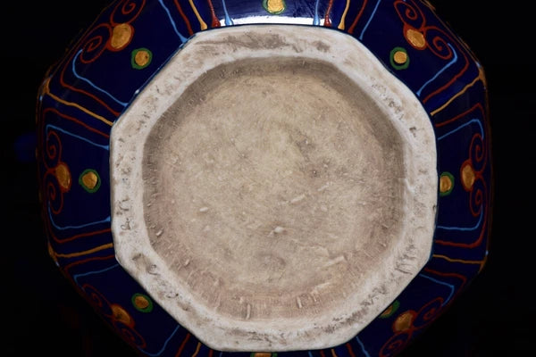 12.4" Cloisonne enamel porcelain Sea grass fish statue Flagon Tea makers Tea Pot