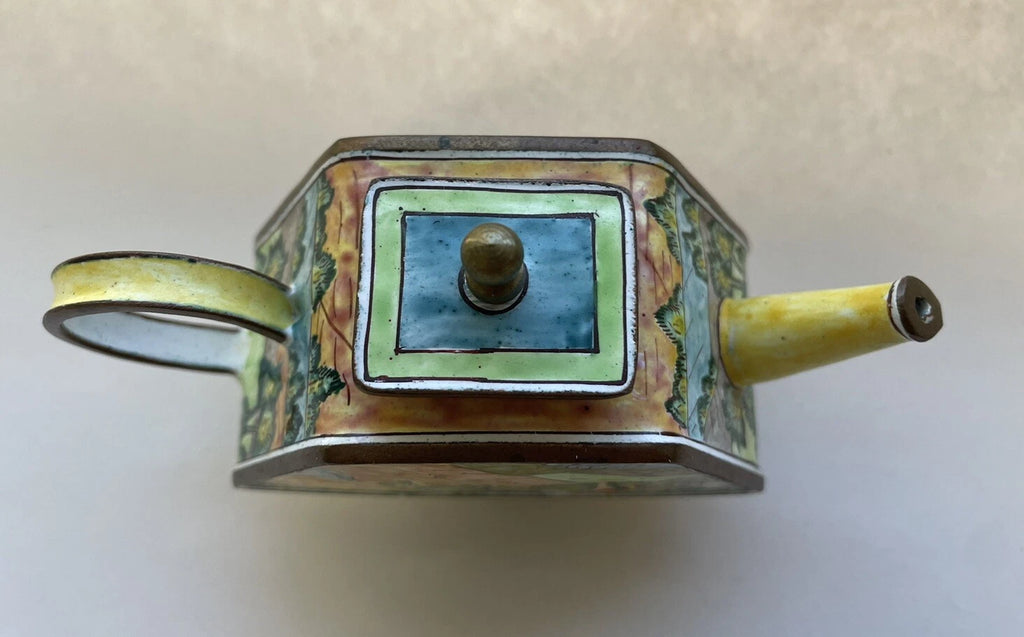 Charlotte Di Vita Enamel Mini Small Teapot Landscape Vincent Van Gogh Vintage | eBay