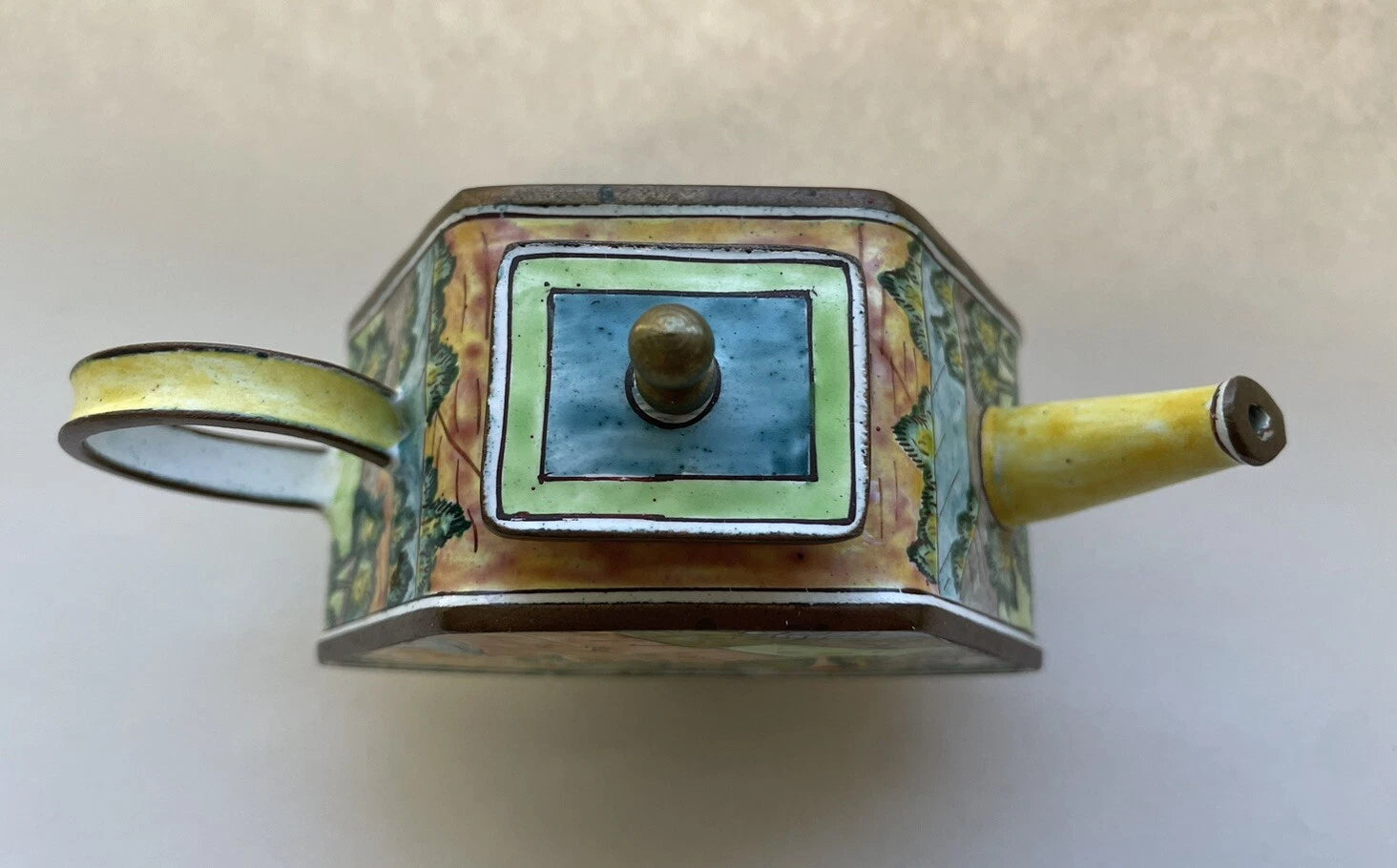 Charlotte Di Vita Enamel Mini Small Teapot Landscape Vincent Van Gogh Vintage | eBay