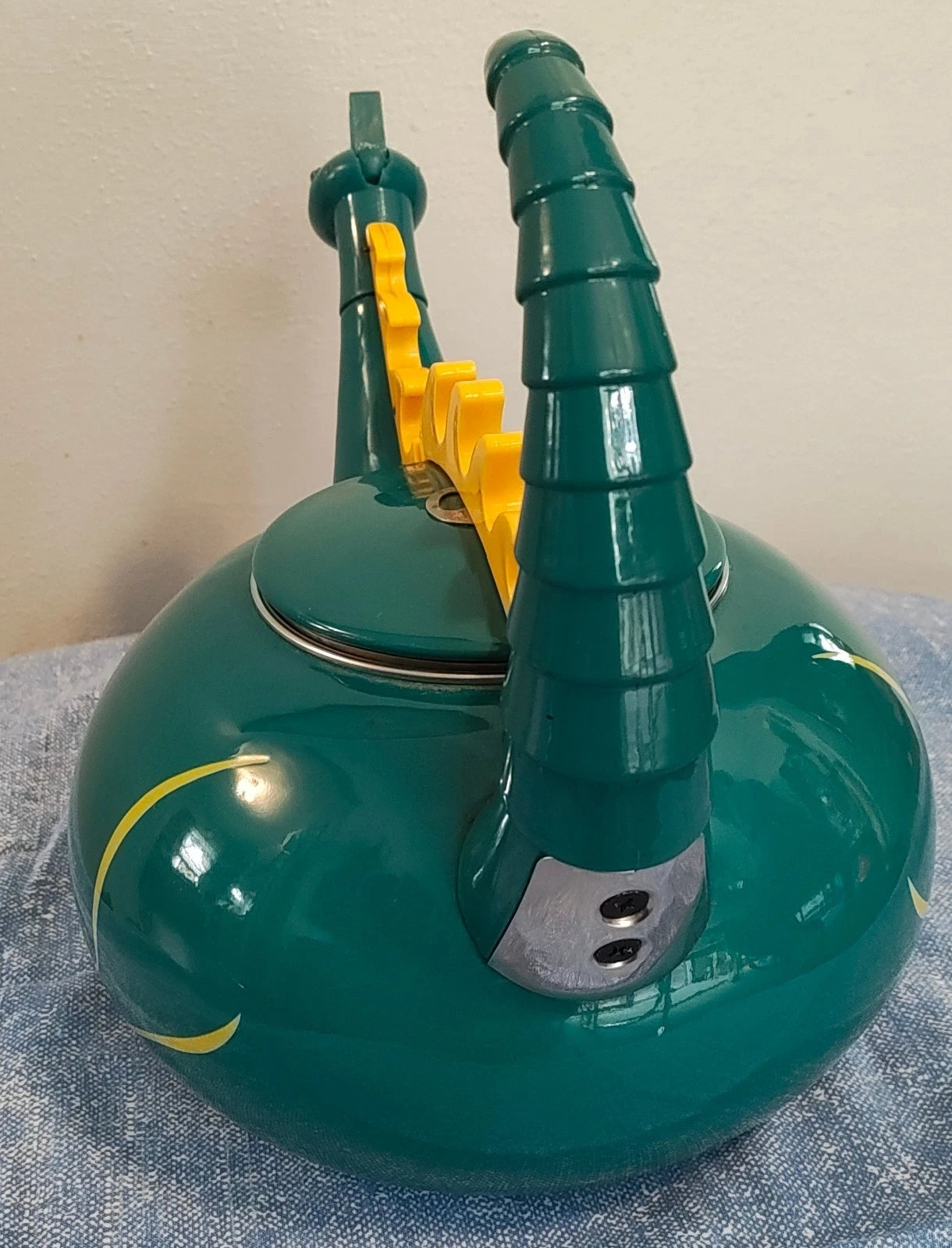 CopCo Kett A Saurus Dinosaur Kettle 1994 Dragon Tea Pot HTF teal yellow spikes | eBay