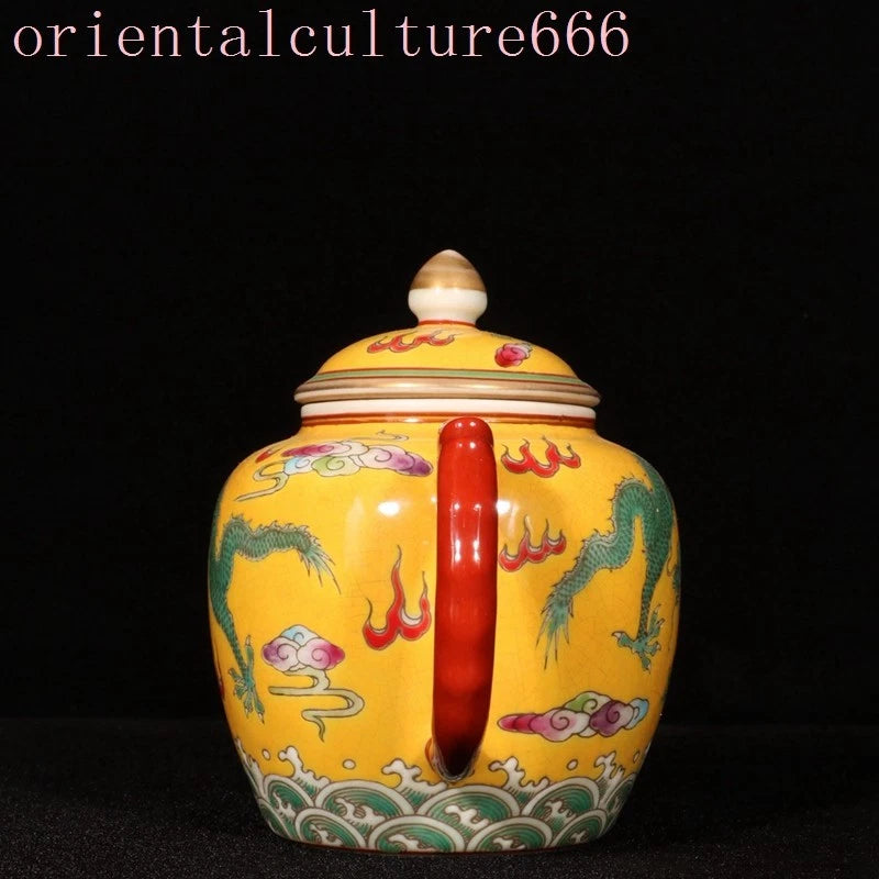 China Dynasty cloisonne enamel porcelain dragon loong Pattern Tea makers Tea Pot