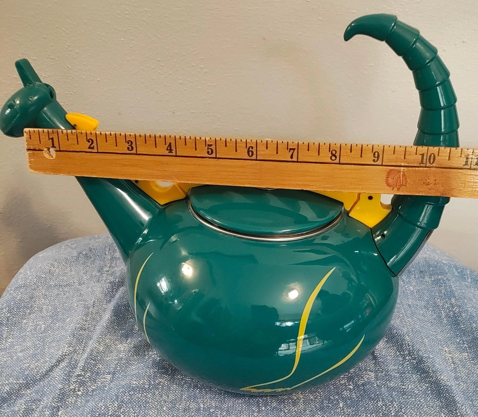 CopCo Kett A Saurus Dinosaur Kettle 1994 Dragon Tea Pot HTF teal yellow spikes | eBay