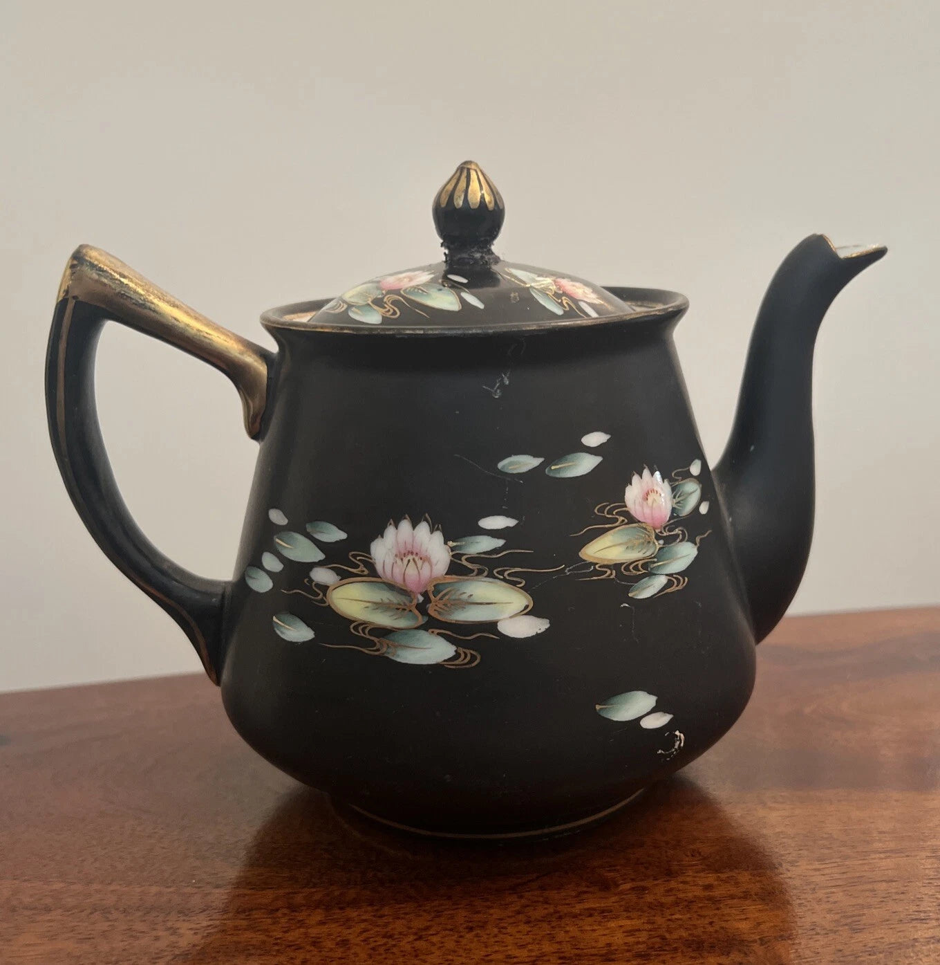 M.M. Nippon ~ Hand-Painted (White Swans) Enamel ~ 4-Cup Teapot EF | eBay