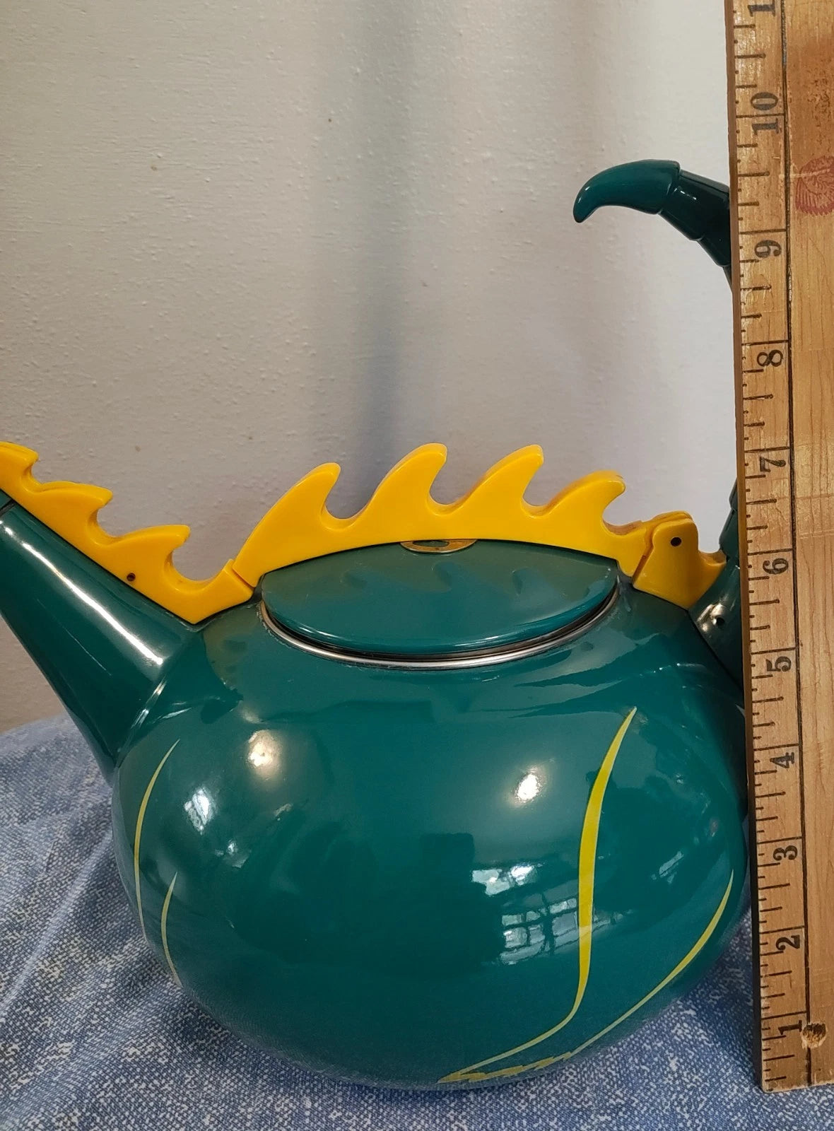 CopCo Kett A Saurus Dinosaur Kettle 1994 Dragon Tea Pot HTF teal yellow spikes | eBay