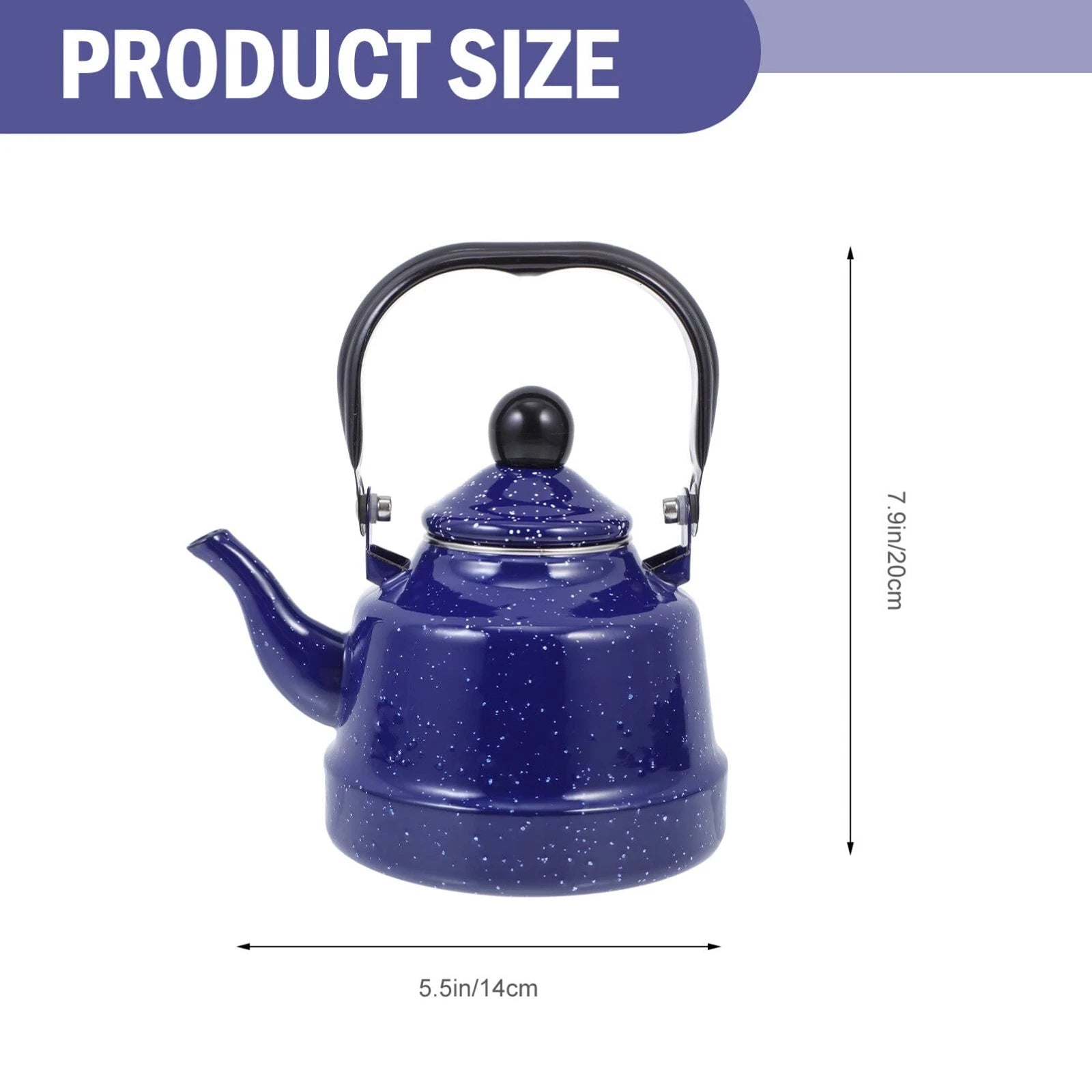 Enamel Kettle 1.1L Porcelain Teapot Enamel Tea Pot Whistling Tea Kettle Stain... | eBay