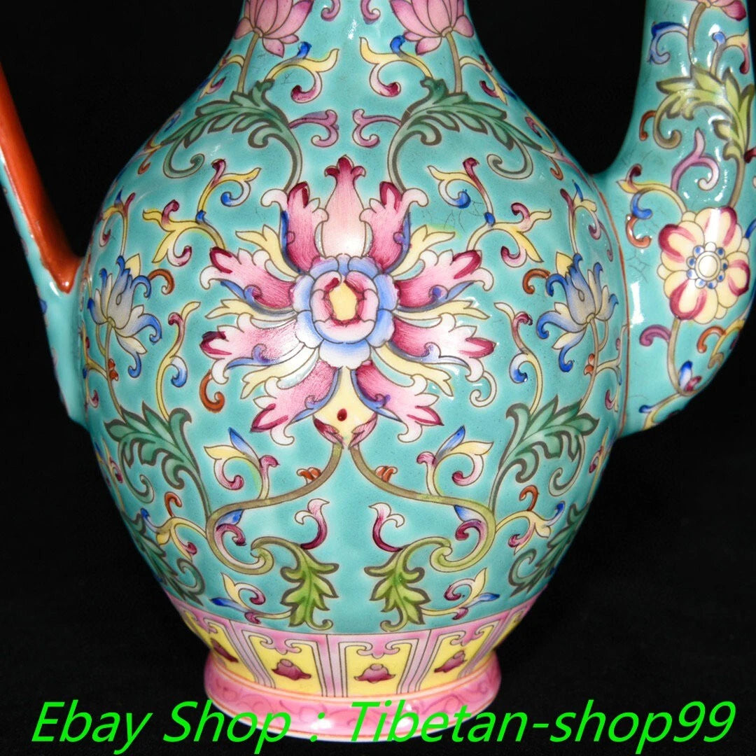 8"Qing Yongzheng Marked Enamel Colour Porcelain Gold Wine Tea Pot Flagon Cup Set | eBay