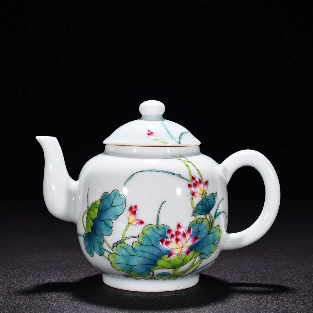 6.8 "Old China porcelain Qing Dynasty Yongzheng Enamel color lotus pot | eBay
