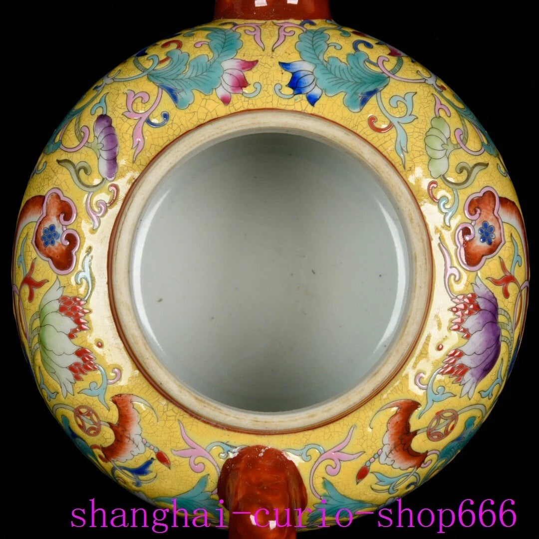 8"China Qing Dynasty Yongzheng enamel porcelain fushou ruyi grain Tea set Teapot | eBay