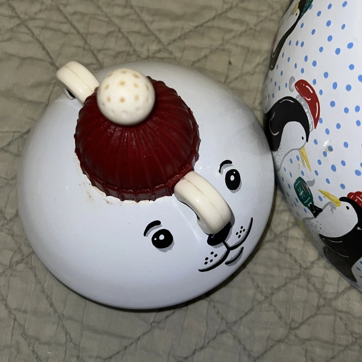 Polar Bear & Penguin 3 Qt Porcelain Enamel Roschko Teapot | eBay