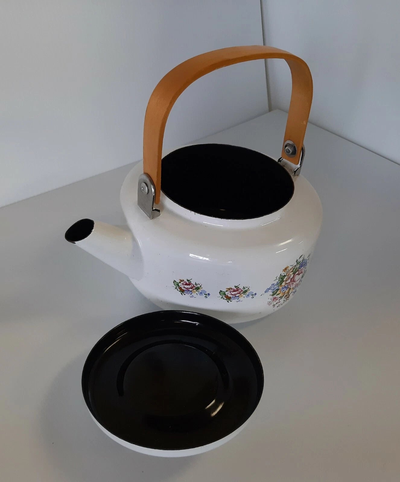 Vintage Porcelain Enamel Teapot Victoria | eBay