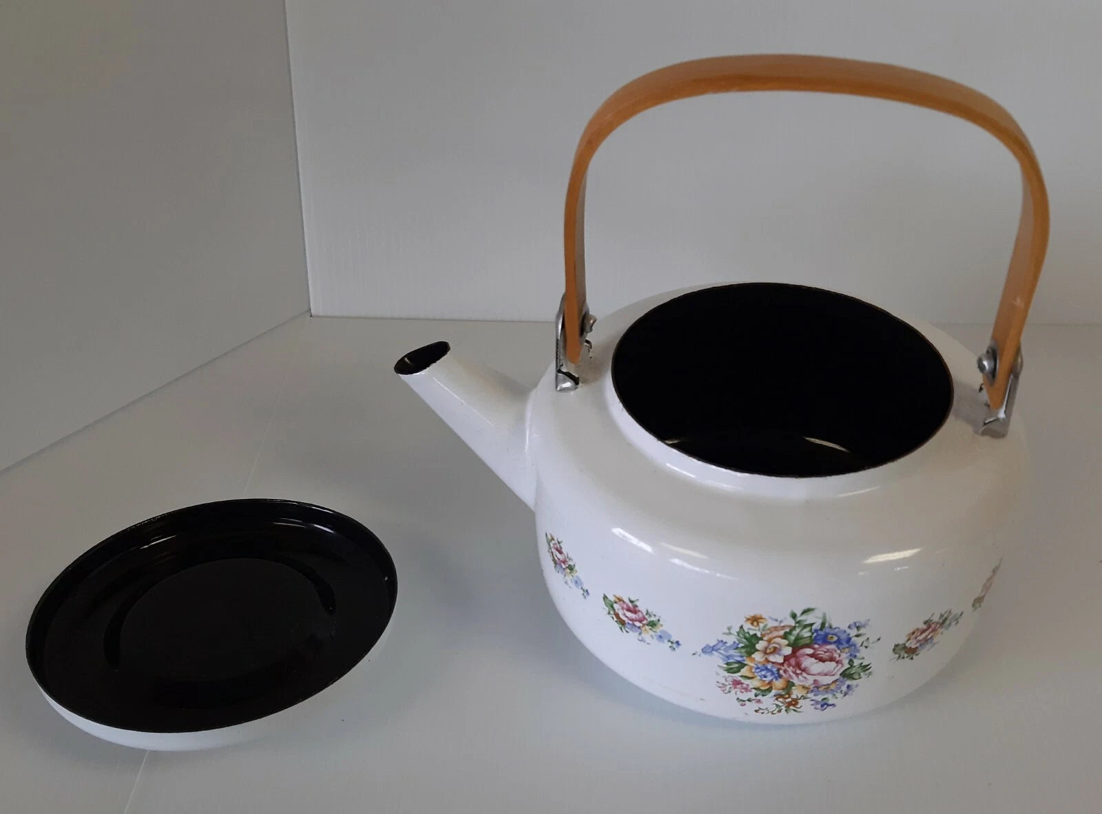 Vintage Porcelain Enamel Teapot Victoria | eBay