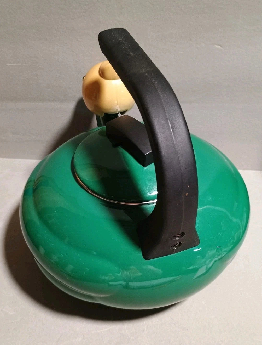 Vintage Kamenstein Green Enamelware Yellow Duck 8" Tea Kettle/Pot Decorative MCM | eBay