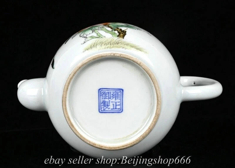 6.8" Old Chinese Kangxi Enamel Porcelain Dynasty Flower Tea Pot Kettle | eBay