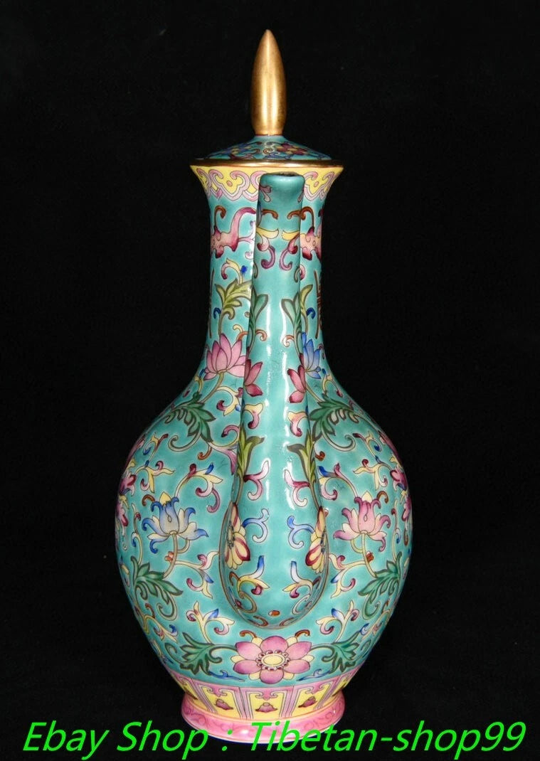 8"Qing Yongzheng Marked Enamel Colour Porcelain Gold Wine Tea Pot Flagon Cup Set | eBay