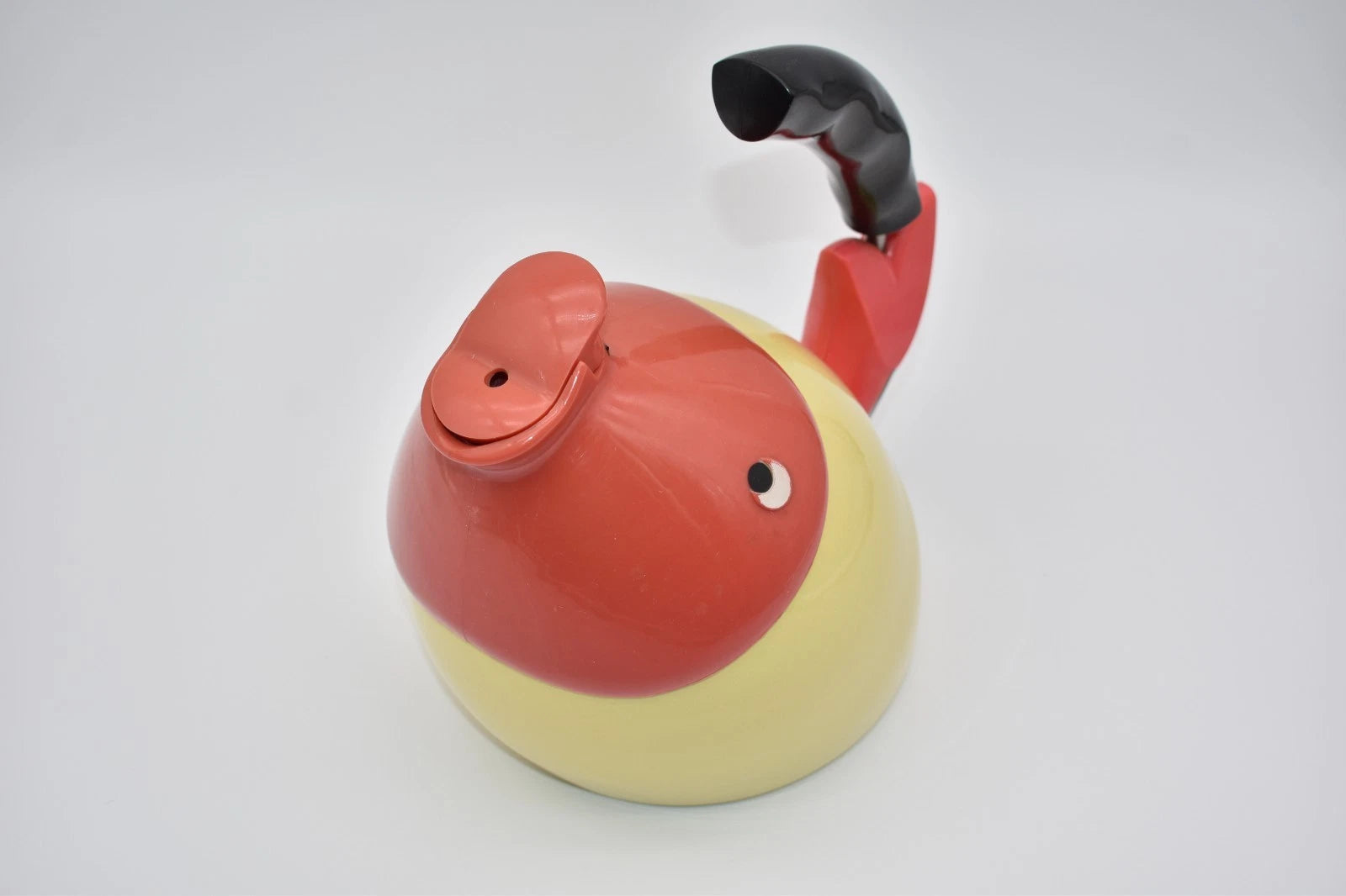 Very Rare Vintage 1998 VIA Ancona ~ Yellow Enamel Fish Teapot | eBay