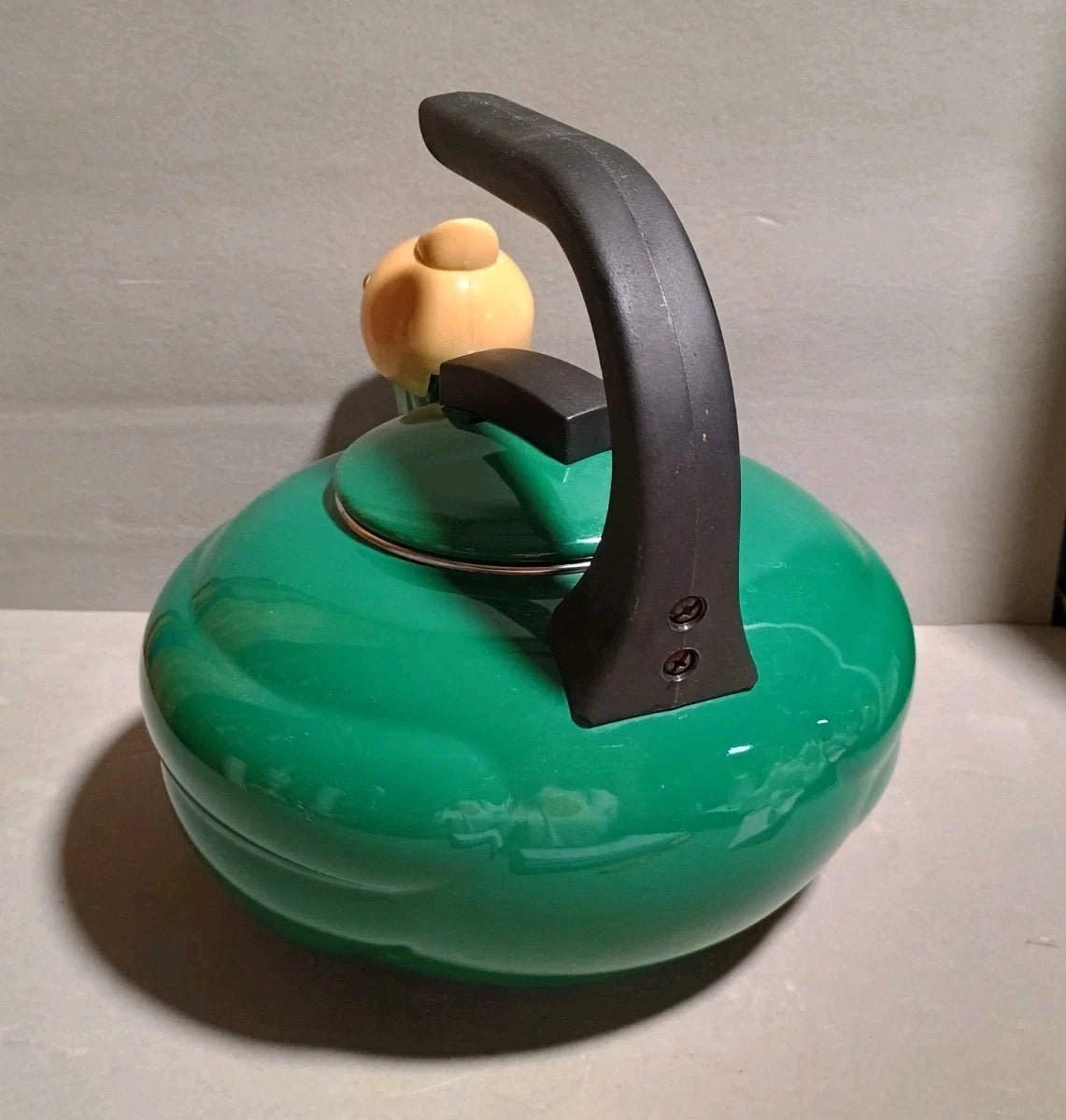 Vintage Kamenstein Green Enamelware Yellow Duck 8" Tea Kettle/Pot Decorative MCM | eBay